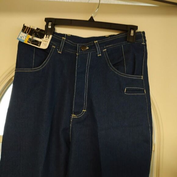 New Vintage P.S. Gitano Dark Blue Jeans Size Women's 14 Long - Picture 2 of 3